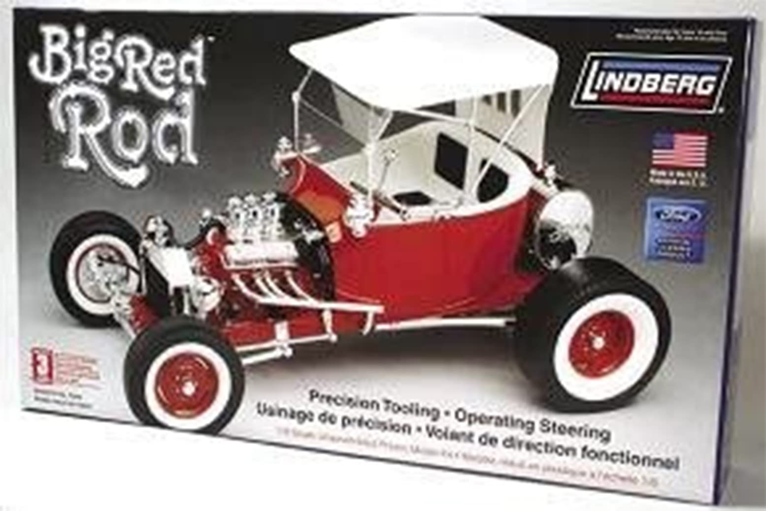 LINDBERG LND73044-1/8 Big Red Rod Plastic Model Kit for Car Enthusiasts - Perfect for Hobby Building, Collecting & Scale Model Displays