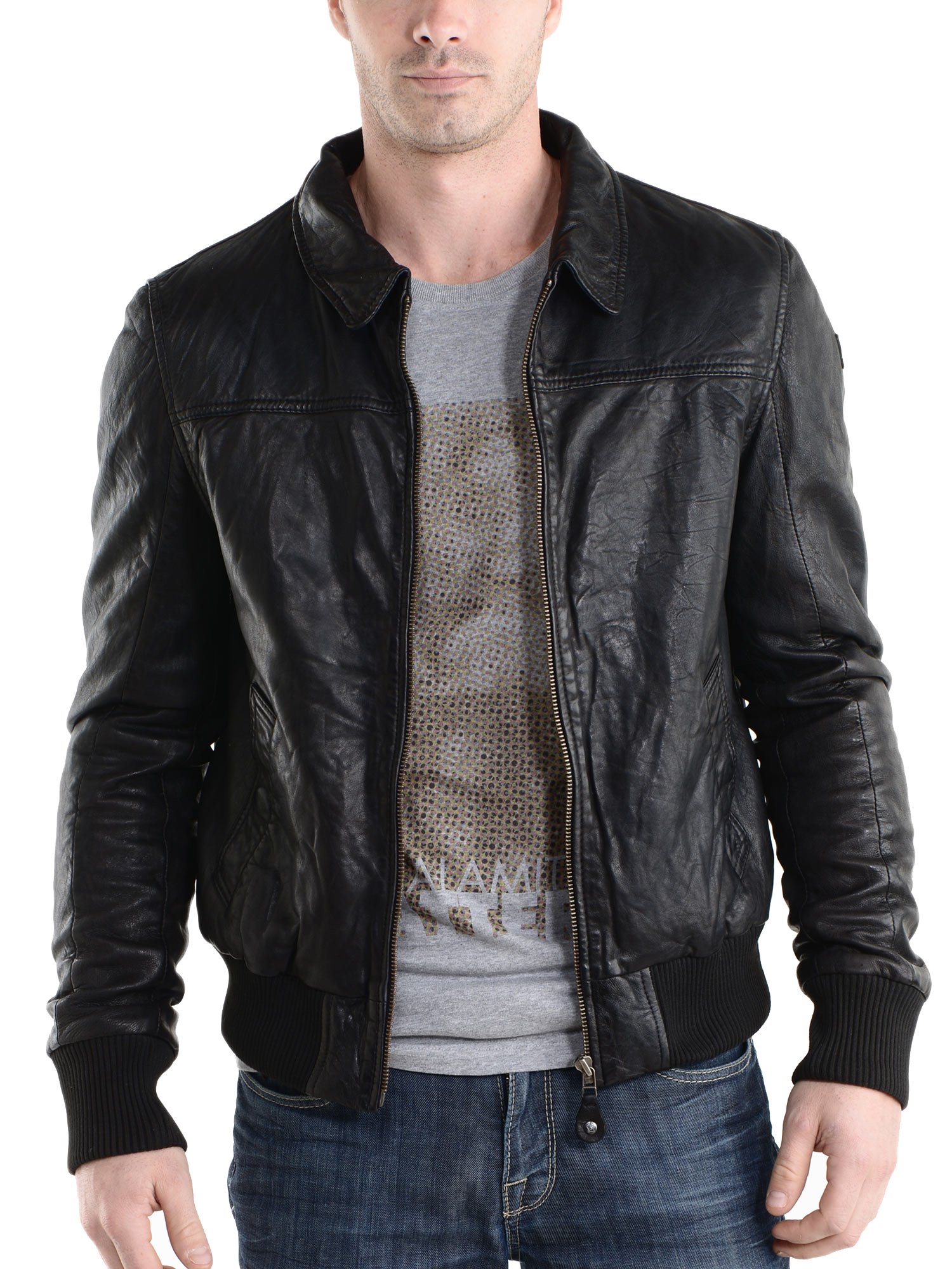 Genuine Cow Leather Jacket for Men - Slim Fit Motorcycle Biker Jacket XC103 | Premium Quality Leather Outerwear for Riding, Casual Wear & Outdoor Adventures