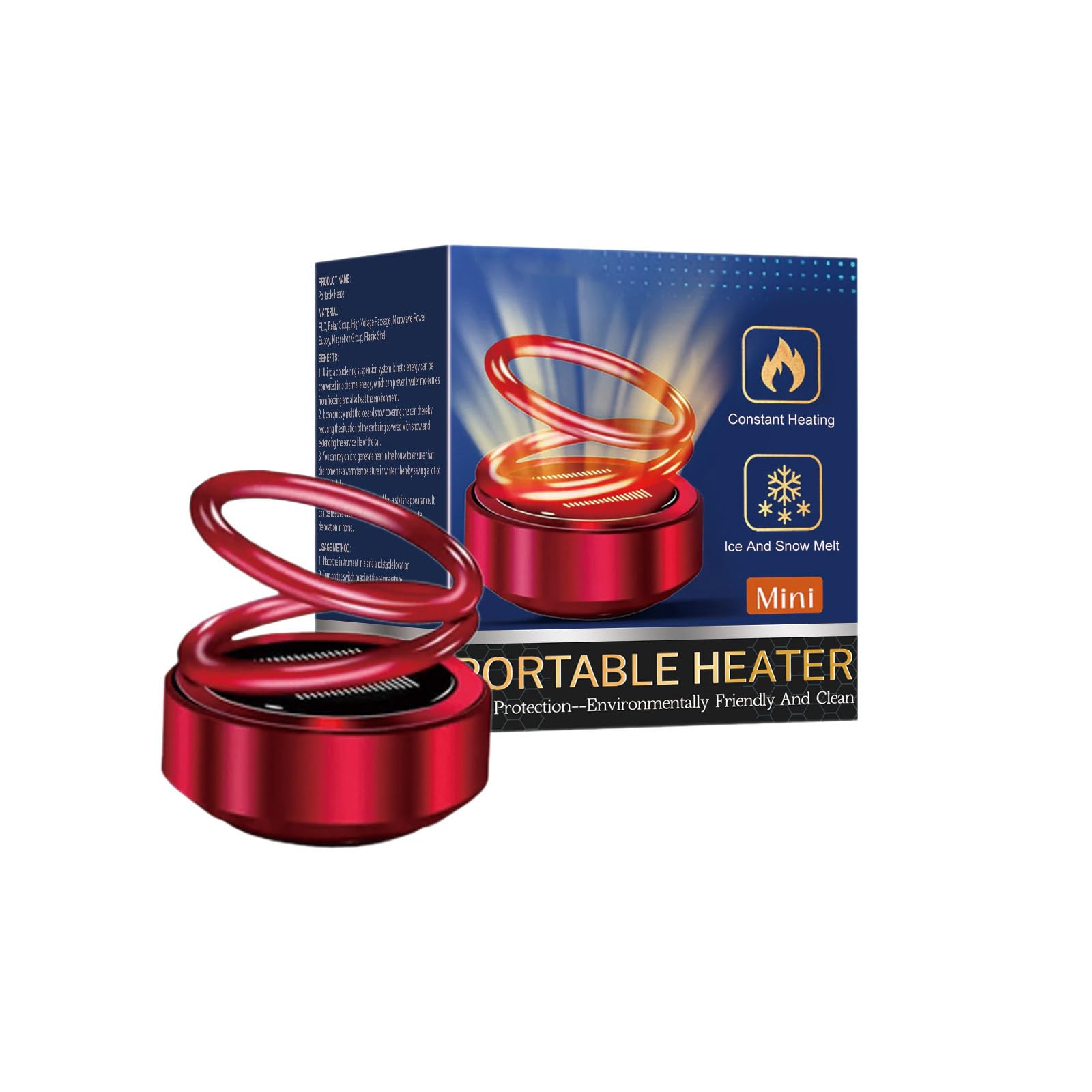 Portable Kinetic Molecular Heater - Fast Heating for Home, Office, and Car - Perfect for Winter, Camping, and Travel