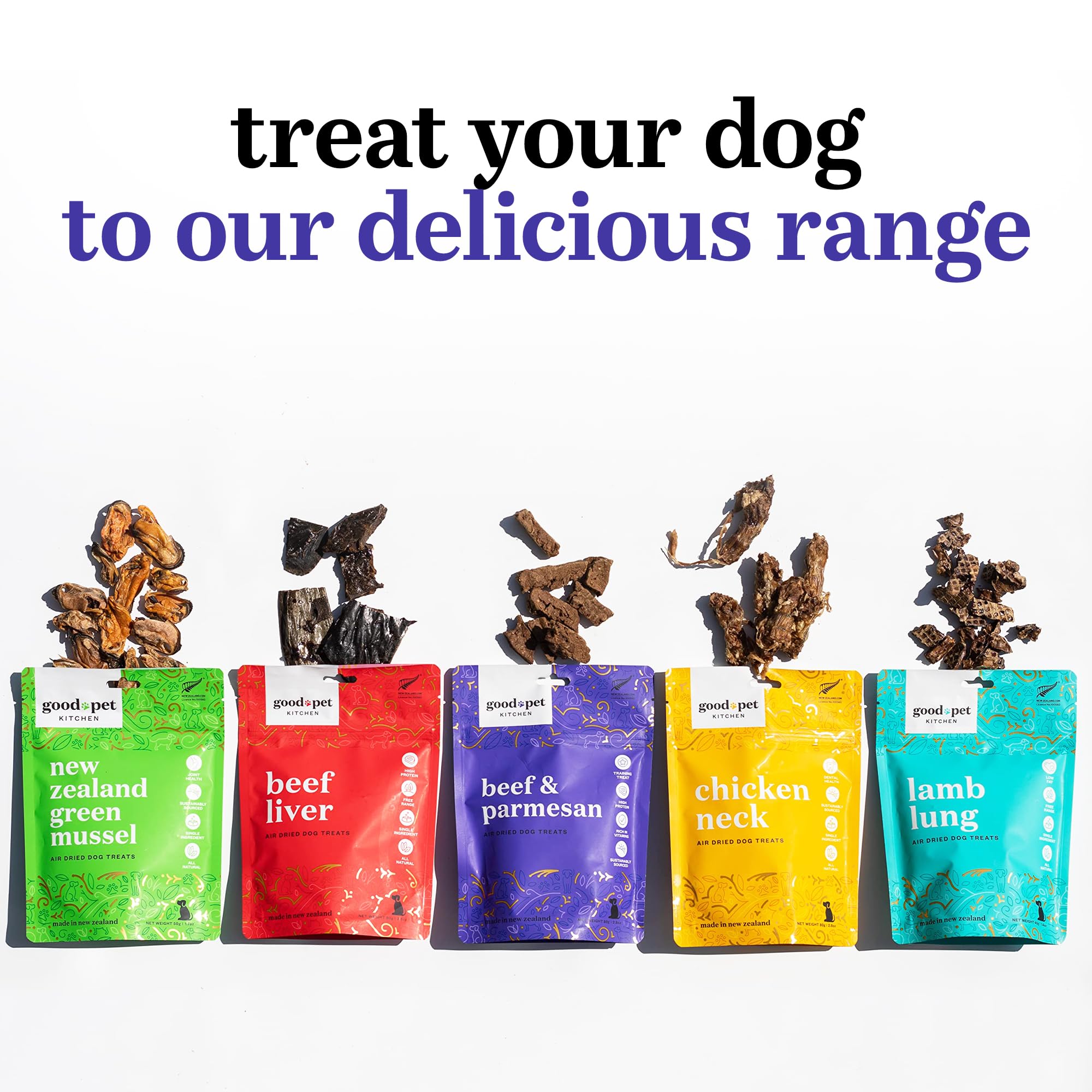 Natural Air-Dried Dog Treats - Grain Free Beef & Parmesan (2.8oz) for Training & Snacks