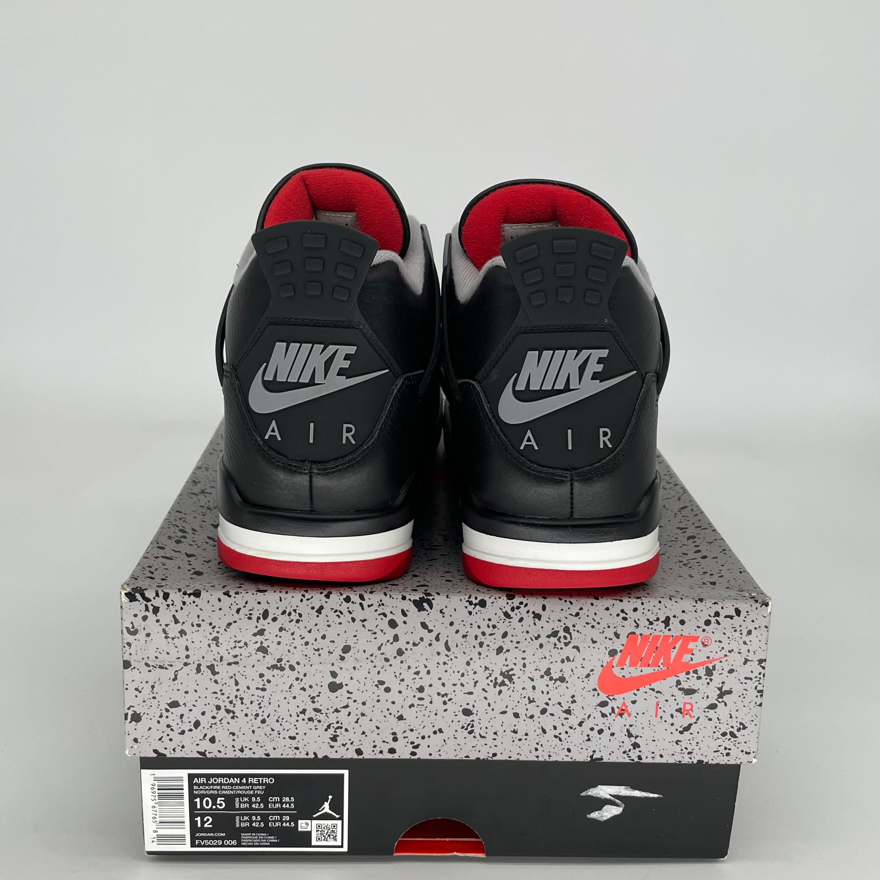 Air Jordan 4 Bred Reimagined Men's Basketball Shoes Size 10.5 FV5029-006 - Retro Sneakers for Streetwear & Casual Outfits