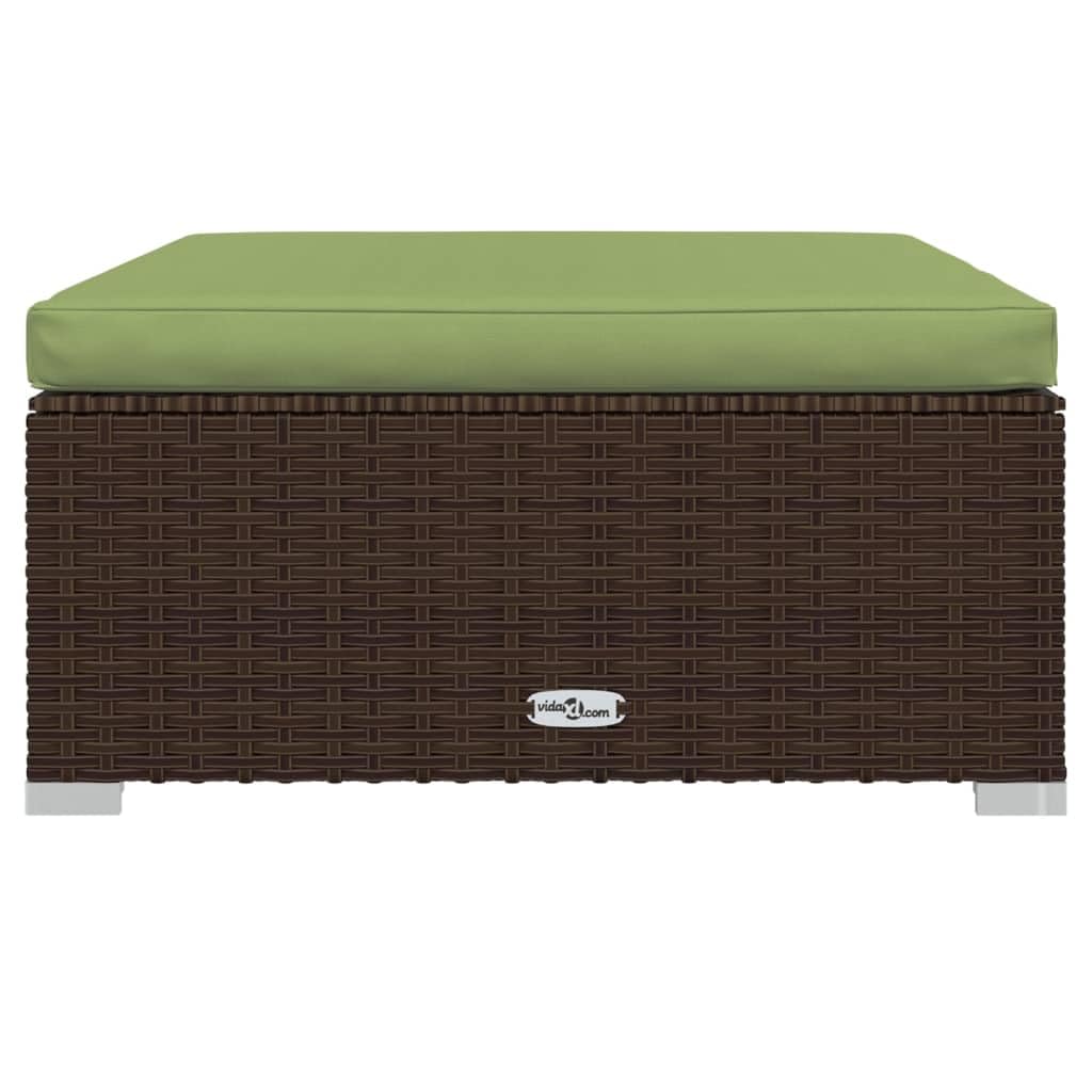 13 Piece Patio Lounge Set in Brown Poly Rattan - Modular Outdoor Furniture with Cushions, Durable Steel Frame & Lightweight Design for Easy Setup - Perfect for Garden, Backyard, Poolside & Terrace Relaxation