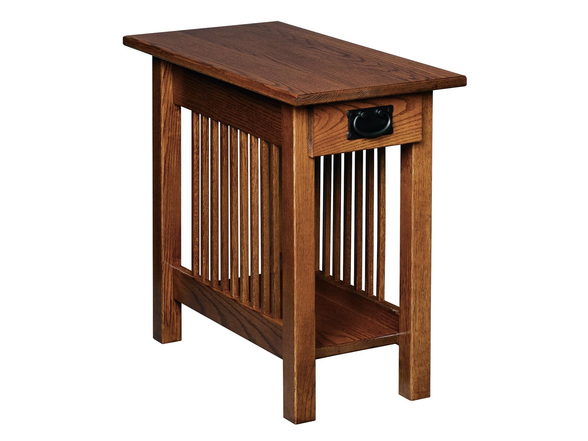 Ergonomic Mission Style Chairside Table with Storage Drawer - Perfect for Dental Offices, Living Rooms & Bedrooms