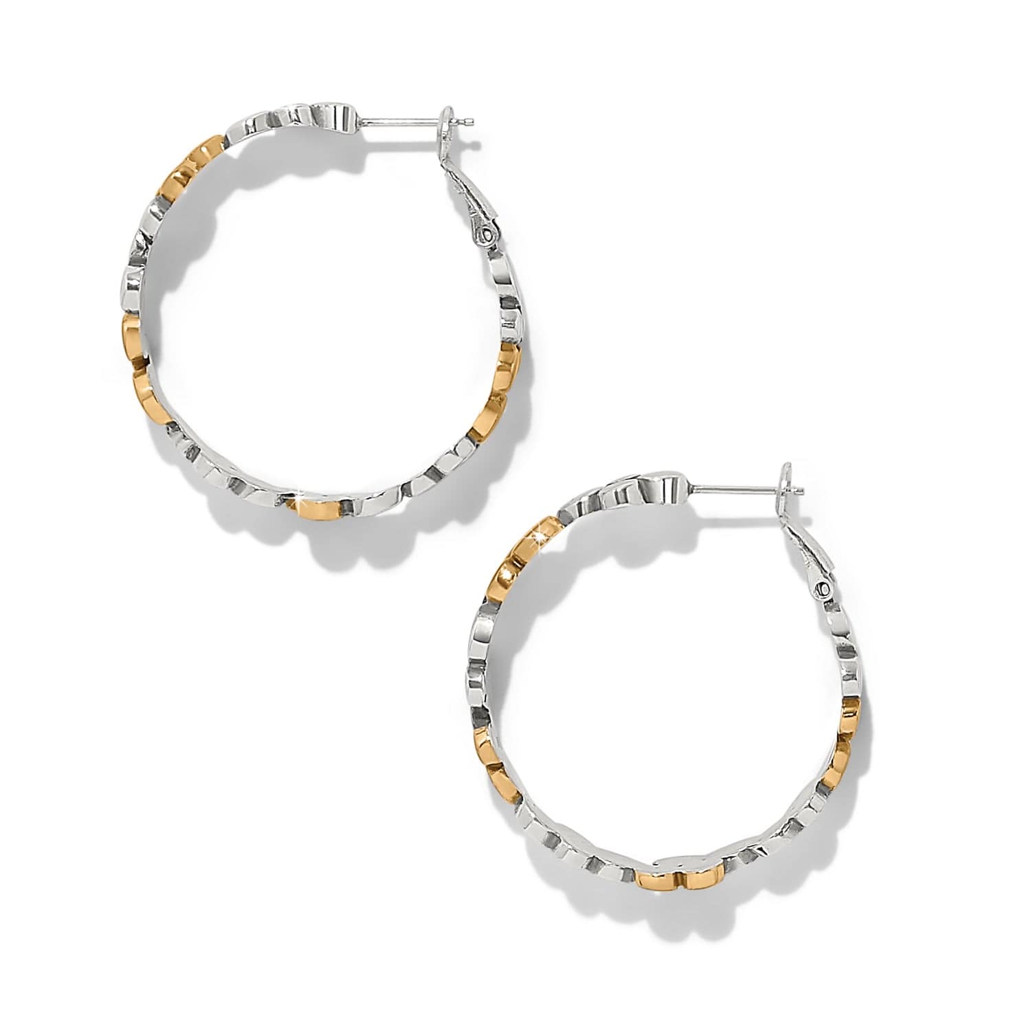 Pebble Edge Large Hoop Earrings for Women - 925 Sterling Silver Chunky Statement Earrings - Trendy Boho Chic Jewelry for Party, Date Night & Everyday Wear