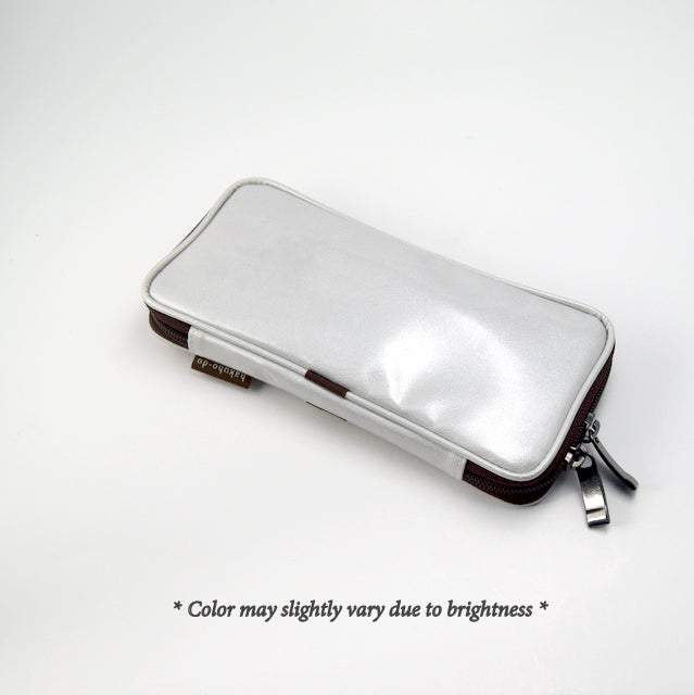 Po810Sw Brush Pouch Enameled Shell White [HC1386] - Perfect for Makeup Artists, Travel & Cosmetic Organizers