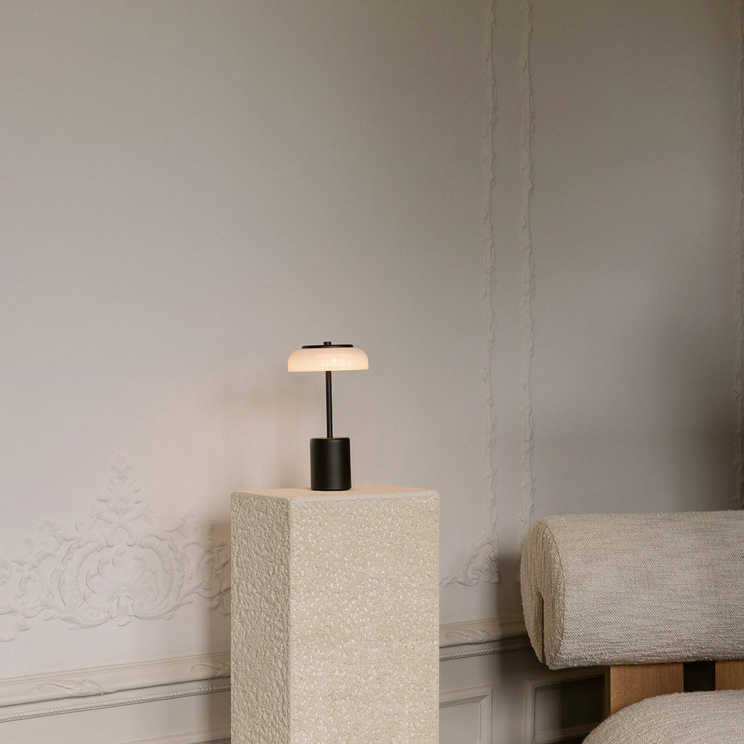 Blossi Mini Portable Table Lamp - USB Rechargeable Night Light for Bedroom, Desk, Nursery | Dimmable LED Reading Light with Touch Control, Warm White Light for Home, Office, Travel