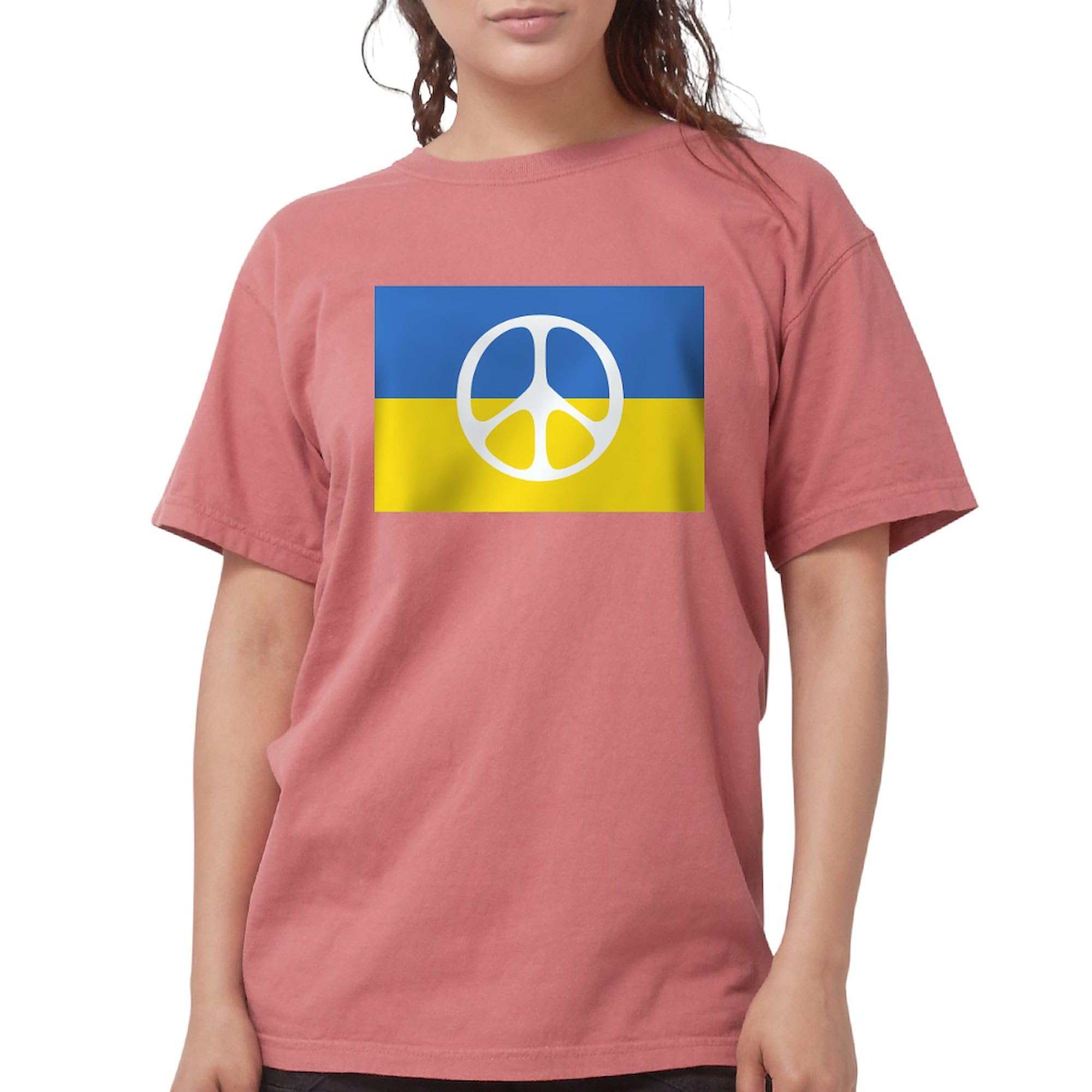 Pray for Peace in Ukraine Women's T-Shirt - Comfort Colors Soft Cotton Tee for Casual Wear & Supportive Fashion