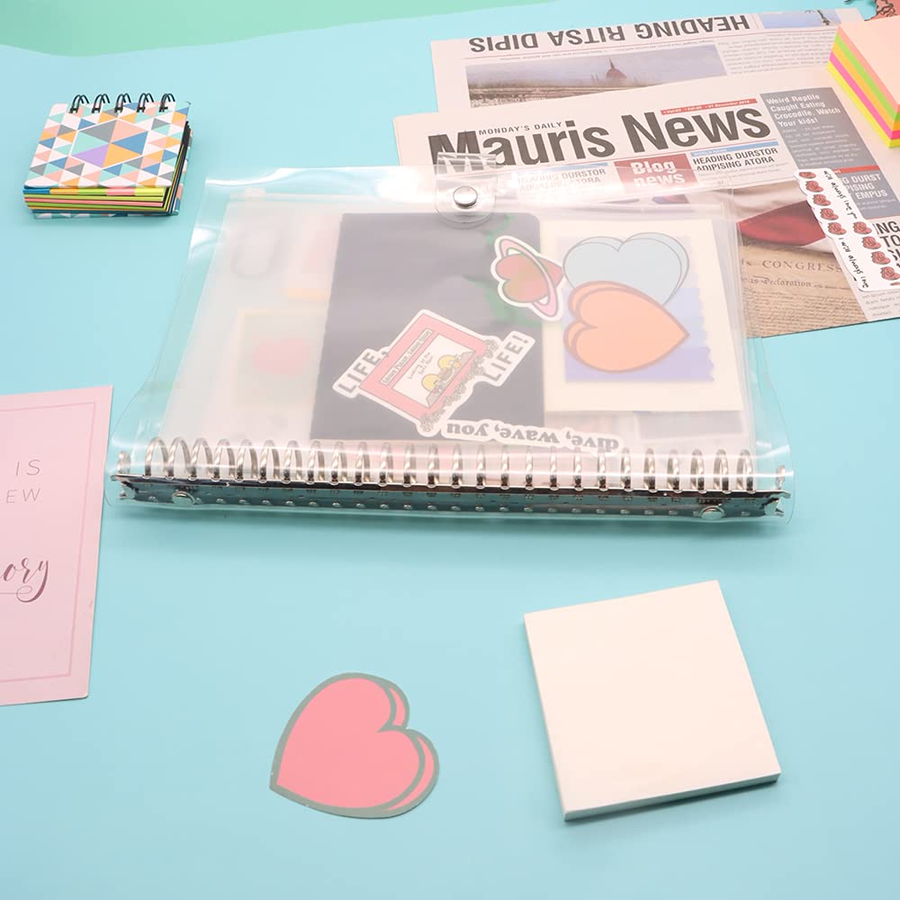 B5 26-Ring Binder with Snap Button Closure - Clear Soft PVC Round Ring Binders for Loose Leaf Paper, Journals, Planners & Albums (20mm Diameter, 206x275mm) - Perfect for Office Organization, School Supplies & DIY Projects