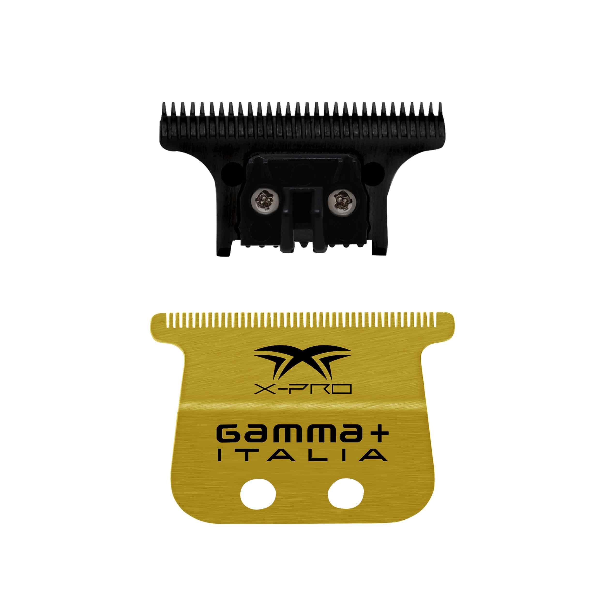 GAMMA+ Replacement X-Pro Wide Gold Titanium Blade with Black Diamond - Premium Trimmer Set for Professional Hair Cutting & Grooming | Perfect for Barbers, Stylists & Home Use