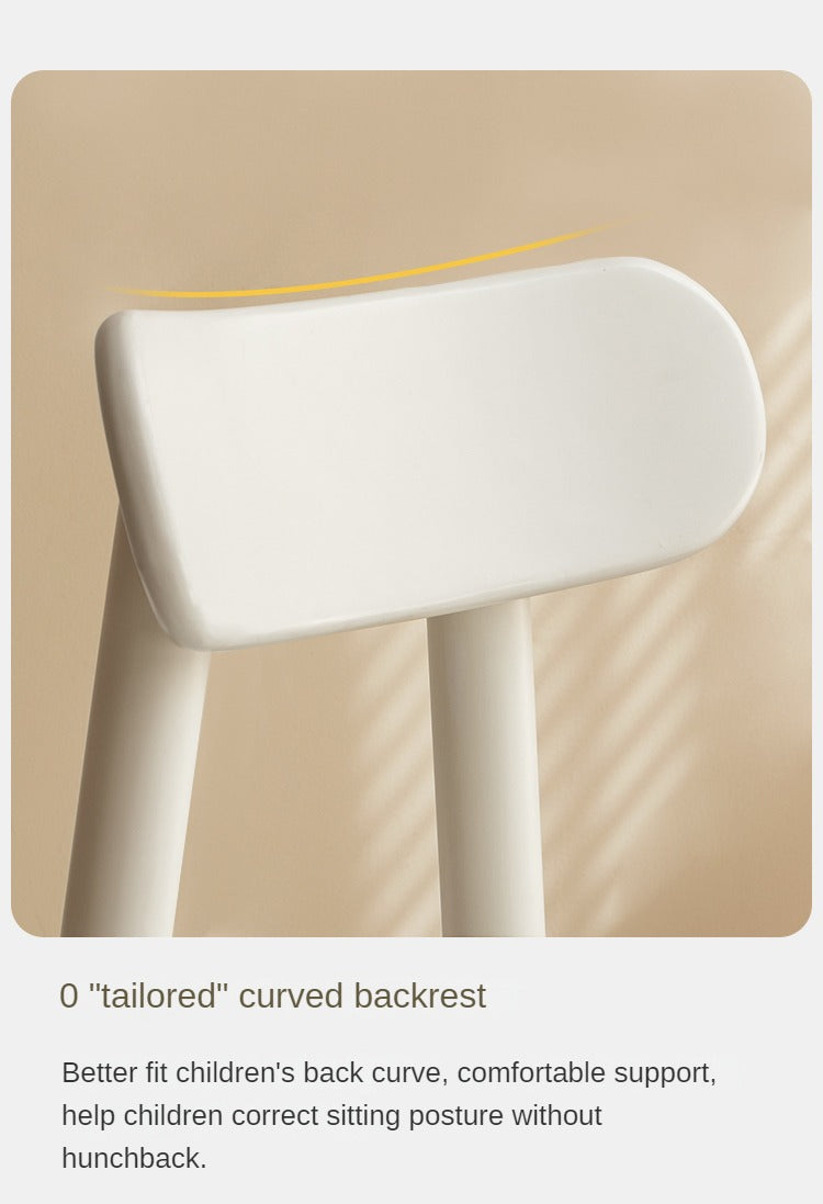 Solid Wood Lift Kid's Chair - Oak & Birch, White - Perfect for Kids' Study Desk, Playroom & Nursery