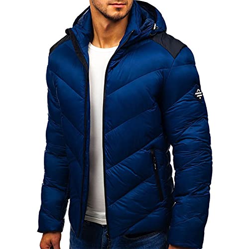 Men's Lightweight Puffer Jacket with Hood - Full-Zip Winter Parka Coat, Waterproof & Warm Feather Down Jacket for Outdoor Activities | Hiking, Skiing, Travel