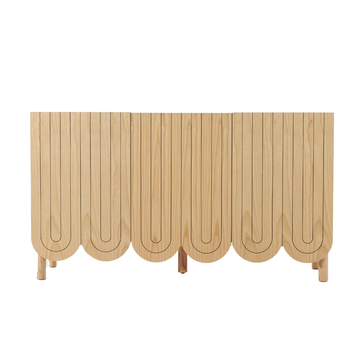 Dune Rise Buffet Unit - Modern Sideboard Cabinet for Dining Room, Living Room & Entryway Storage | Stylish Home Decor Furniture for Small Spaces