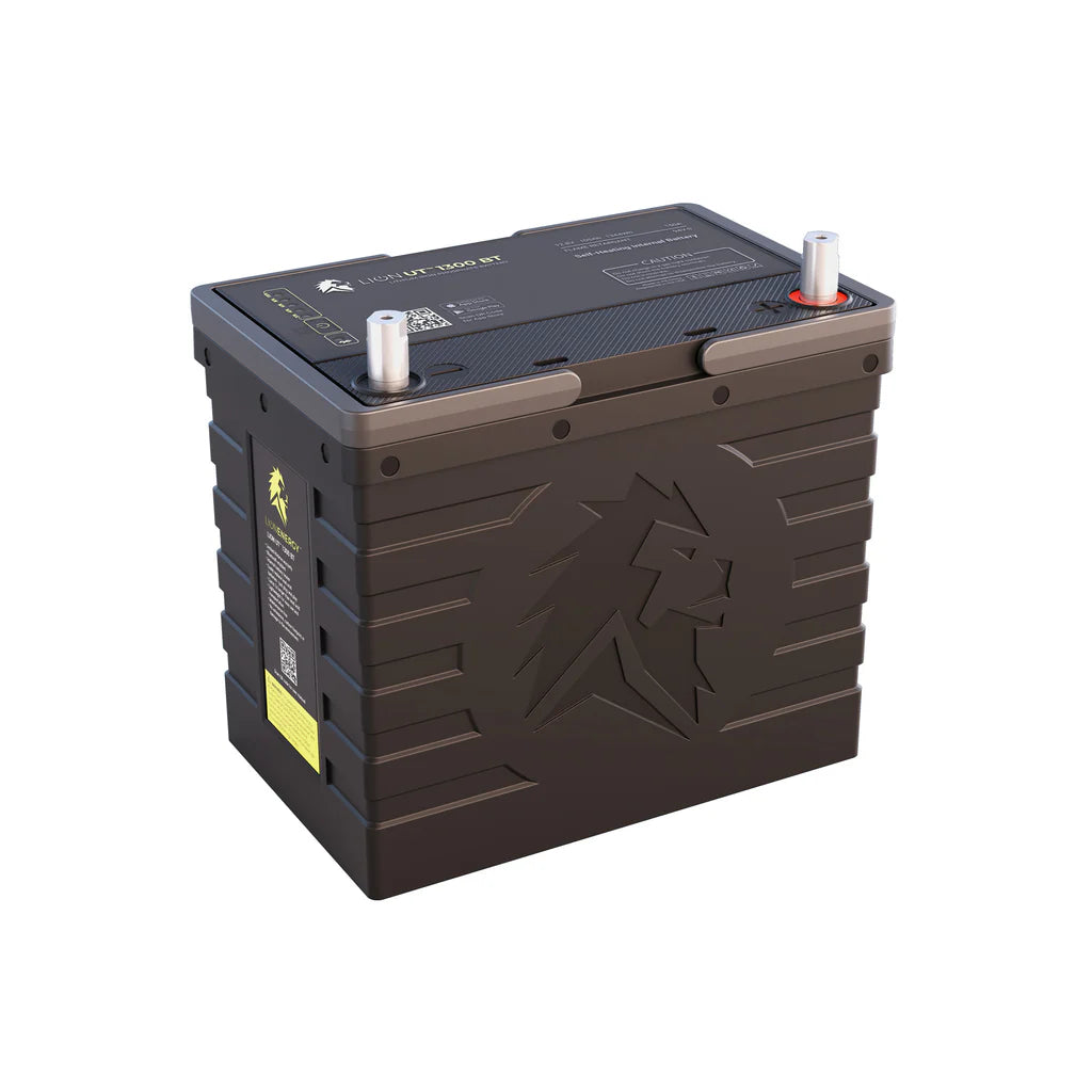 Lion UT 1300 BT 12V 105Ah LiFePO4 Battery - High Performance Lithium Iron Phosphate Battery for Solar Power, RV, Marine & Off-Grid Applications