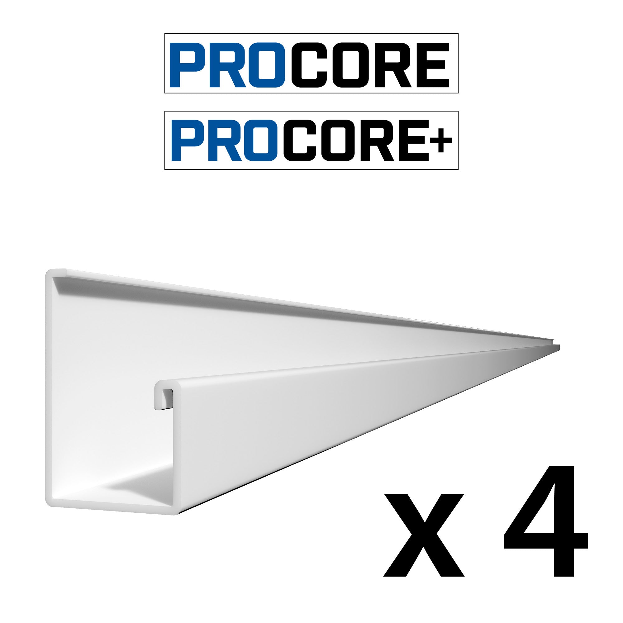 8 ft. PROCORE+ PVC Starter Trim Pack - Durable & Flexible for Seamless Flooring Installation - Perfect for Home, Office & Commercial Spaces