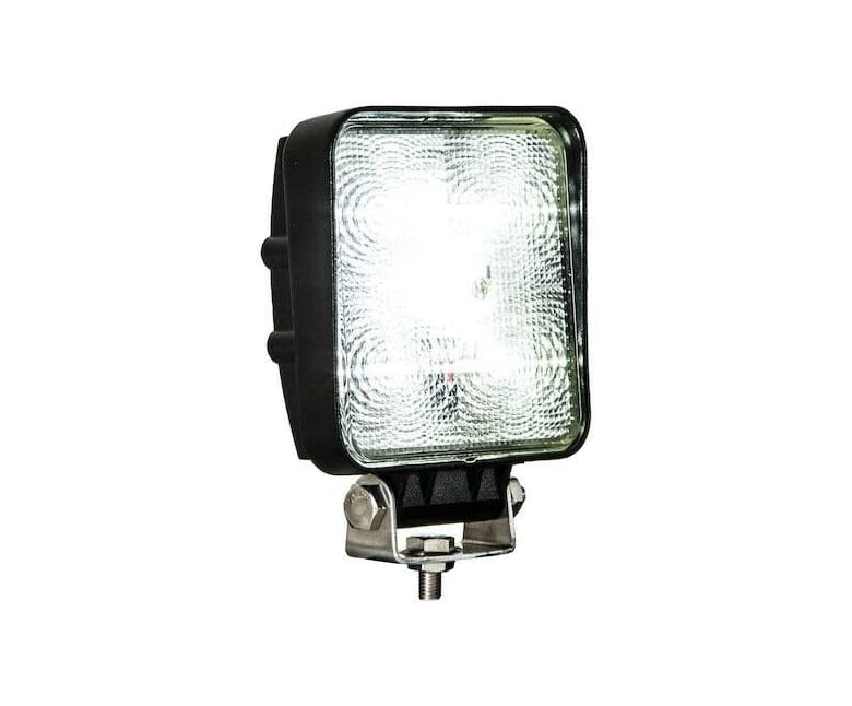 Buyerrs 1492117 4 Inch Square LED Flood Light - 12-24V Waterproof Snowplow Light for Trucks, ATVs, and Snow Removal Equipment - Bright Clear White Light for Winter Work & Outdoor Illumination