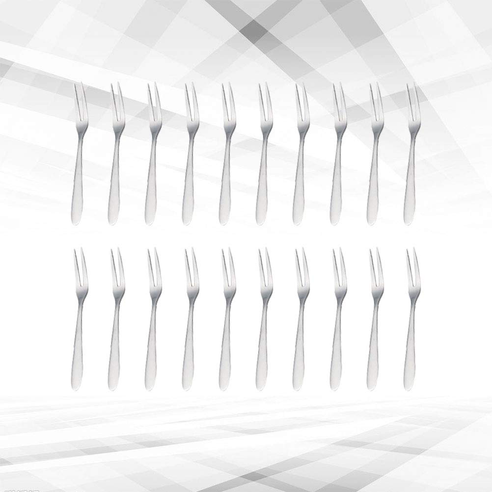DOITOOL 20-Piece Mini Cake Forks Set - Stainless Steel Dessert Forks for Cake, Fruit, Appetizers - Perfect for Parties, Weddings, Tea Time & Home Entertaining