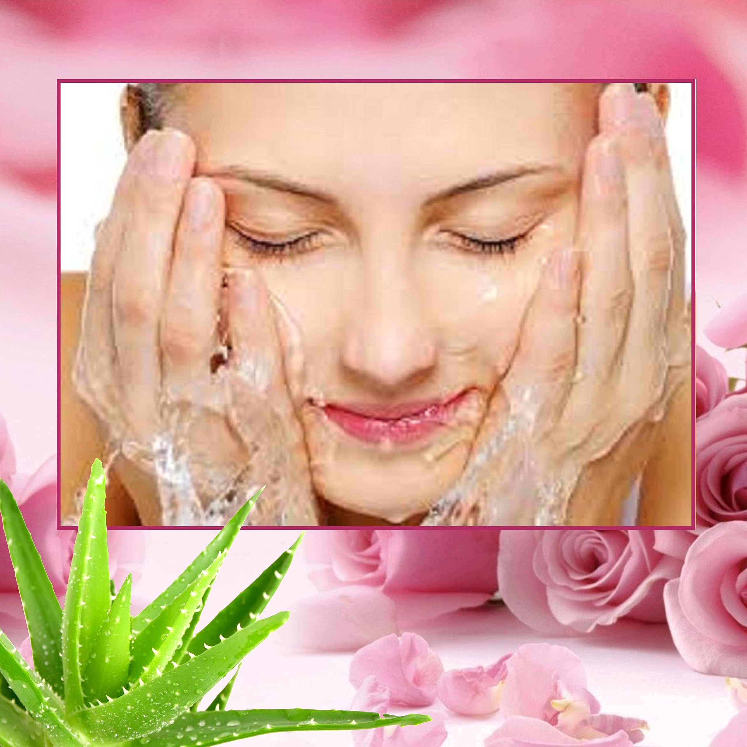 Dravida Organics 100% Pure Rose Aloe Vera Gel for Skin & Hair Care - 220gm x 2 Pack | Hydrating, Soothing & Nourishing Face & Body Moisturizer | Perfect for Sunburn Relief, Hair Mask & Daily Skincare Routine
