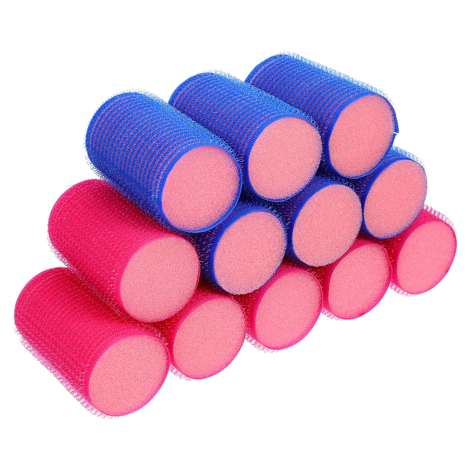 FOMIYES 12pcs Sponge Hair Rollers for Short, Medium & Long Hair - Soft Overnight Curling Rollers for Bangs & Sleep Styling - Perfect for Natural Waves, Beach Curls & Voluminous Hairstyles