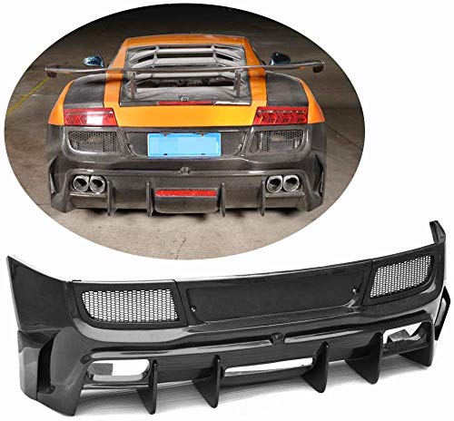 Carbon Fiber Rear Bumper Diffuser Spoiler Cover for Lamborghini Gallardo LP550 LP560 LP570 (2009-2014) - Lightweight Body Kit Upgrade for Enhanced Aerodynamics & Sporty Look | Perfect for Racing, Car Shows & Performance Tuning