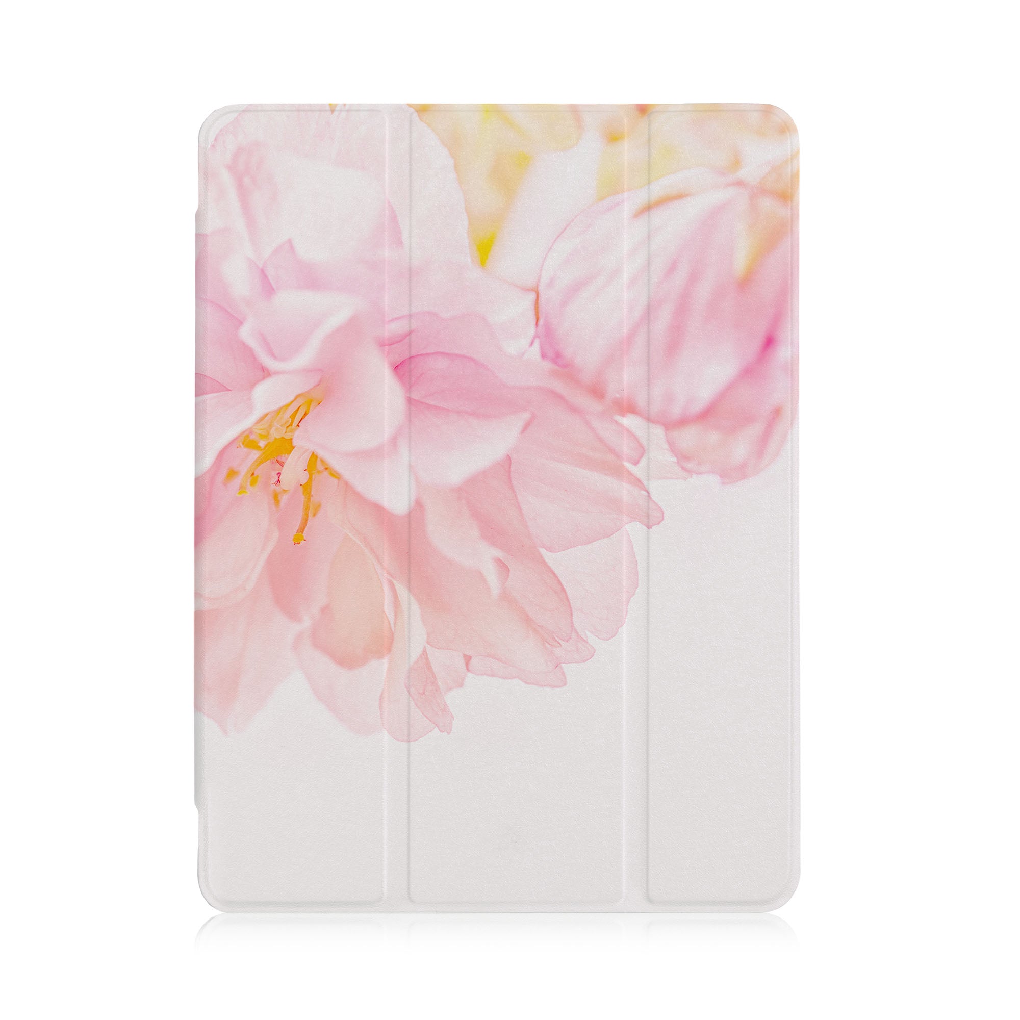 Premium iPad See-Through Clear Case with Floral Design - Slim Protective Cover for iPad Air/Pro, Perfect for Work, School & Travel