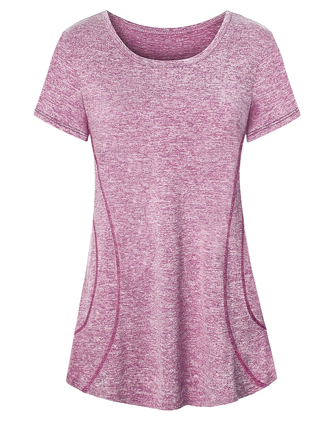 Cucuchy Women's Yoga Tops - Flowy Short Sleeve Workout Shirts for Yoga, Gym & Fitness | Breathable Activewear for Running, Pilates & Lounge Wear