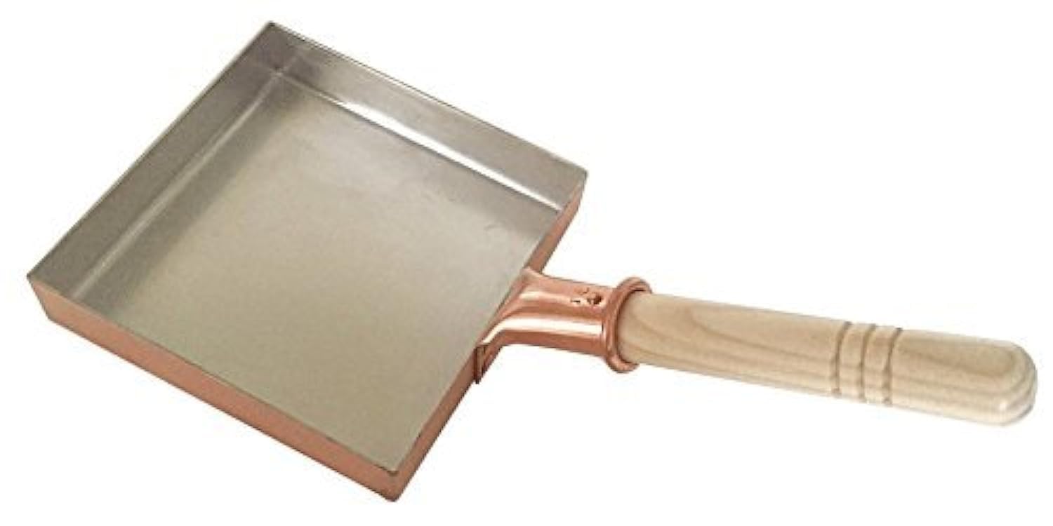 Premium Japanese Copper Tamagoyaki Frying Pan - Professional Non-Stick Omelet Pan for Perfect Soft Eggs - Ideal for Home Cooking & Japanese Cuisine