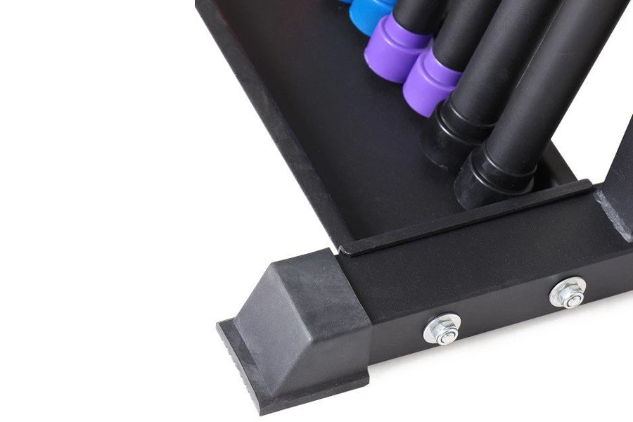 Warrior Aerobic Body Bar Storage Rack - Heavy Duty Fitness Equipment Organizer for Yoga, Pilates & Home Gym Workouts - Perfect for Studio, Garage & Home Exercise Space