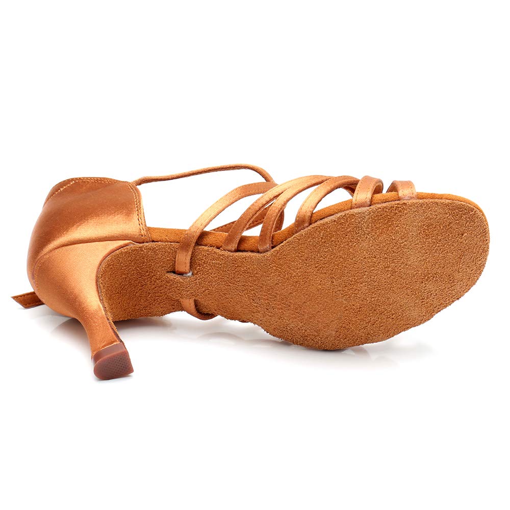 RoseMoli Women's Latin Dance Shoes - Professional Satin Ballroom Salsa Shoes for Practice & Performance | Perfect for Dance Classes, Competitions & Social Dancing
