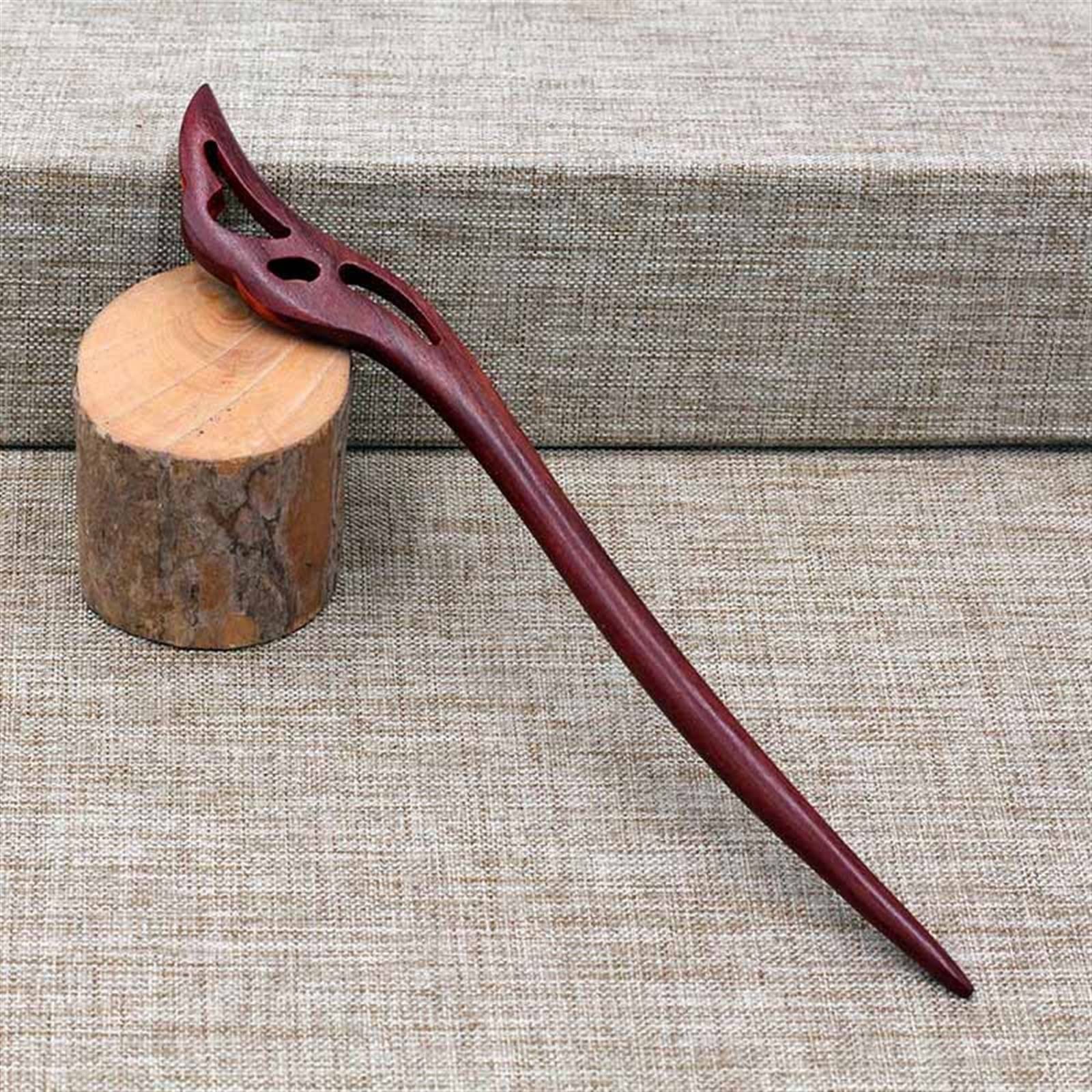 Hand-Carved Wooden Hair Sticks - Traditional Chinese Hair Clips & Hairpins for Women, Vintage Hair Forks & Chopstick-Style Hair Jewelry - Perfect for Updos, Bun Hairstyles & Special Occasions