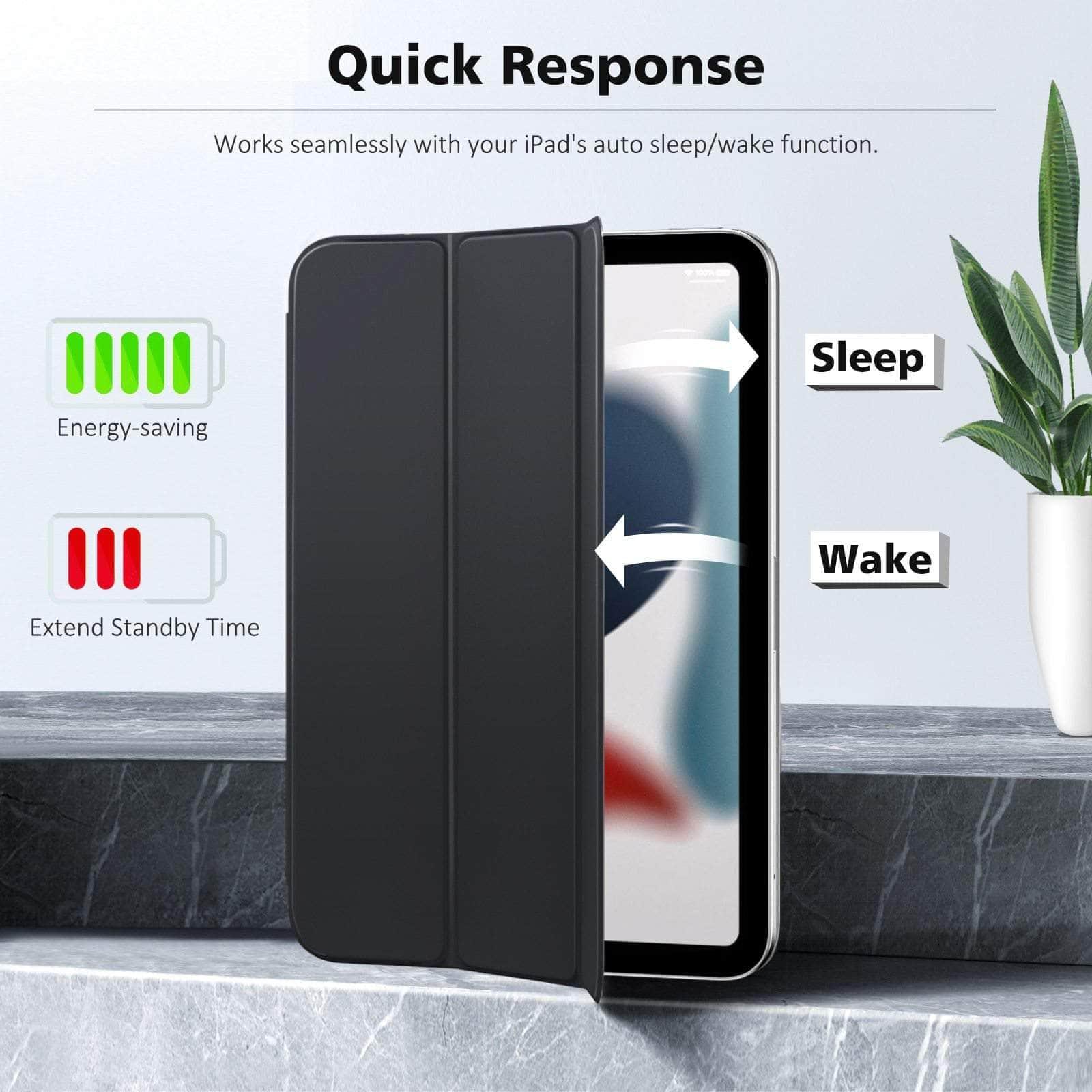 Magnetic Slim Smart Folio Case for iPad Mini 6 - Lightweight Protective Cover with Auto Sleep/Wake | Perfect for Work, Travel & Everyday Use