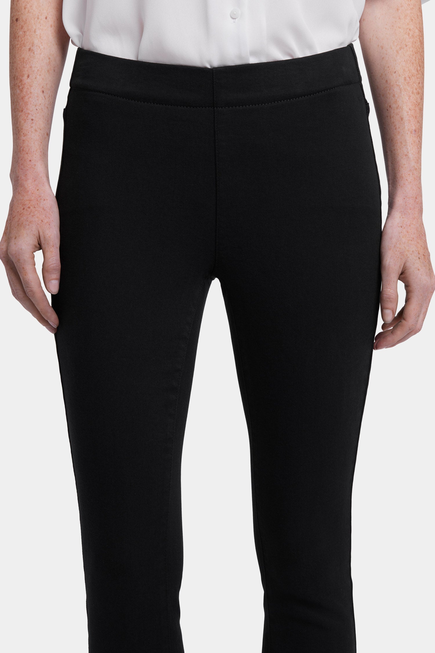 Ami Skinny Ankle Pull On Jeans for Women - Overdye Black Stretch Denim Pants | Comfortable & Stylish for Casual Wear, Office & Night Out