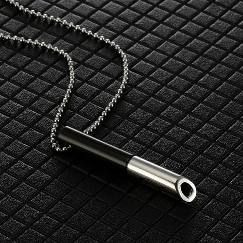 Stainless Steel Anxiety Relief Breathing Necklace for Women - Calming Stress & Anxiety Jewelry - Perfect for Meditation, Yoga, and Daily Wear