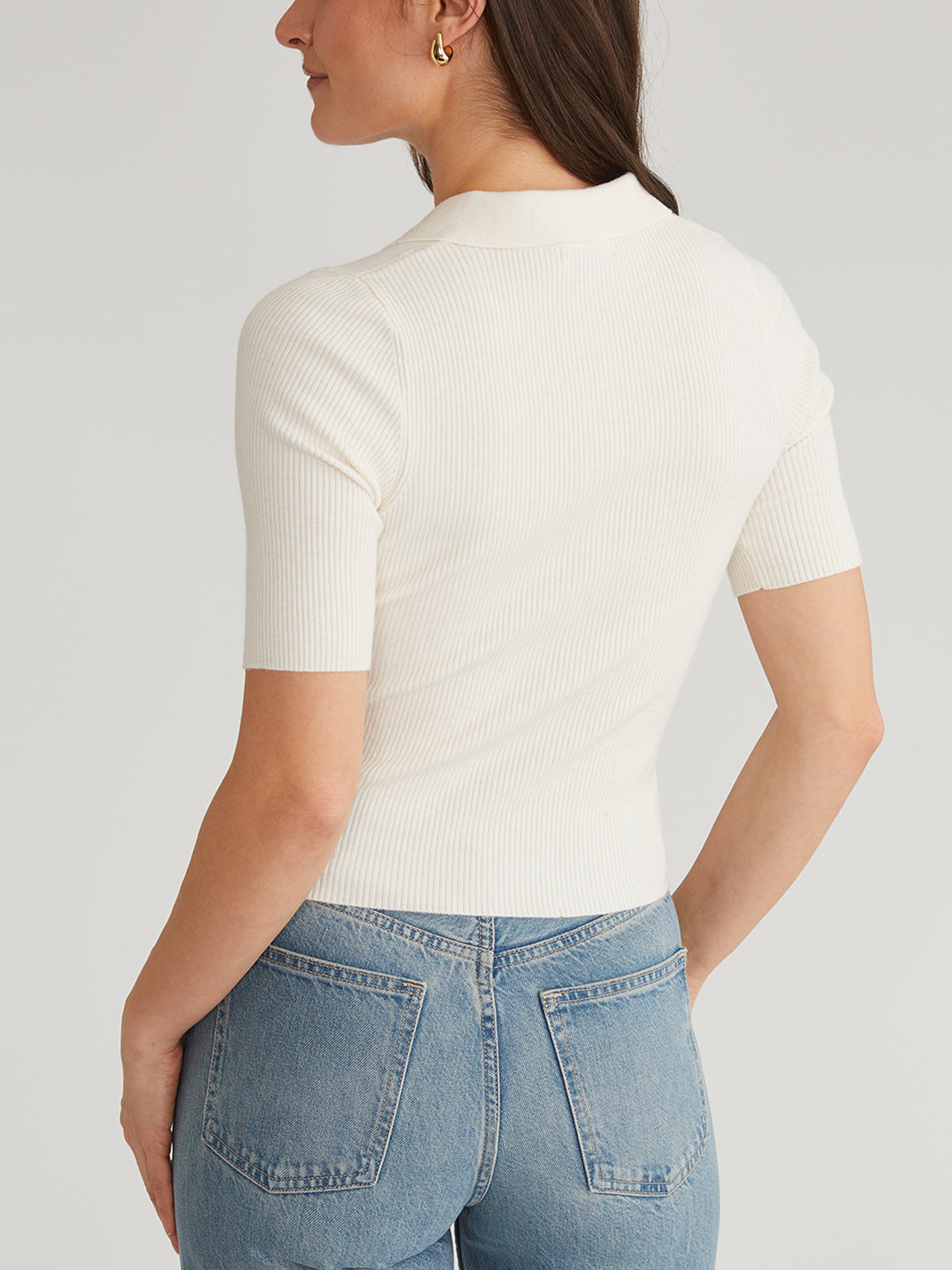 Ginny: Stylish Short Sleeve Johnny Collar Blouse for Women | Casual Office Wear & Summer Outfits