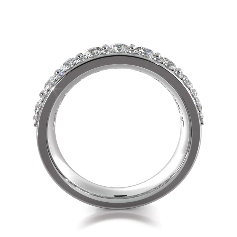 1.03 Carat Round Diamond Wedding Band for Women - Elegant & Timeless Engagement Ring, Perfect for Bridal Jewelry, Anniversaries & Special Occasions