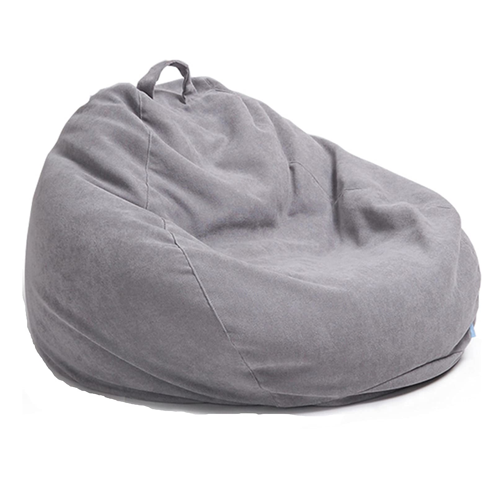 XJZKA Classic Bean Bag Chair Cover - Large 120x120cm Washable Sofa Cover Without Filler, Gray Lazy Lounger Storage Bag for Adults & Kids | Perfect for Living Room, Bedroom, Dorm & Game Room Relaxation