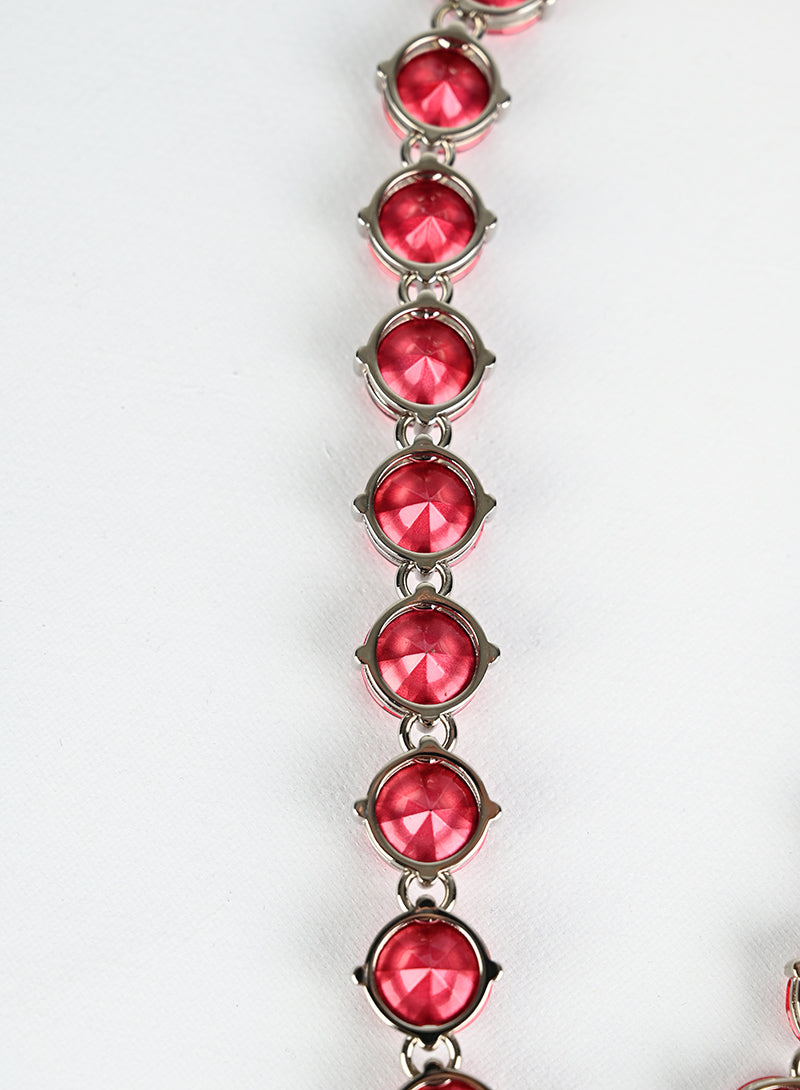 Prada Maxi Crystal Flower Necklace - Luxury Rhinestone Collar for Women | Perfect for Evening Parties, Weddings & Special Occasions