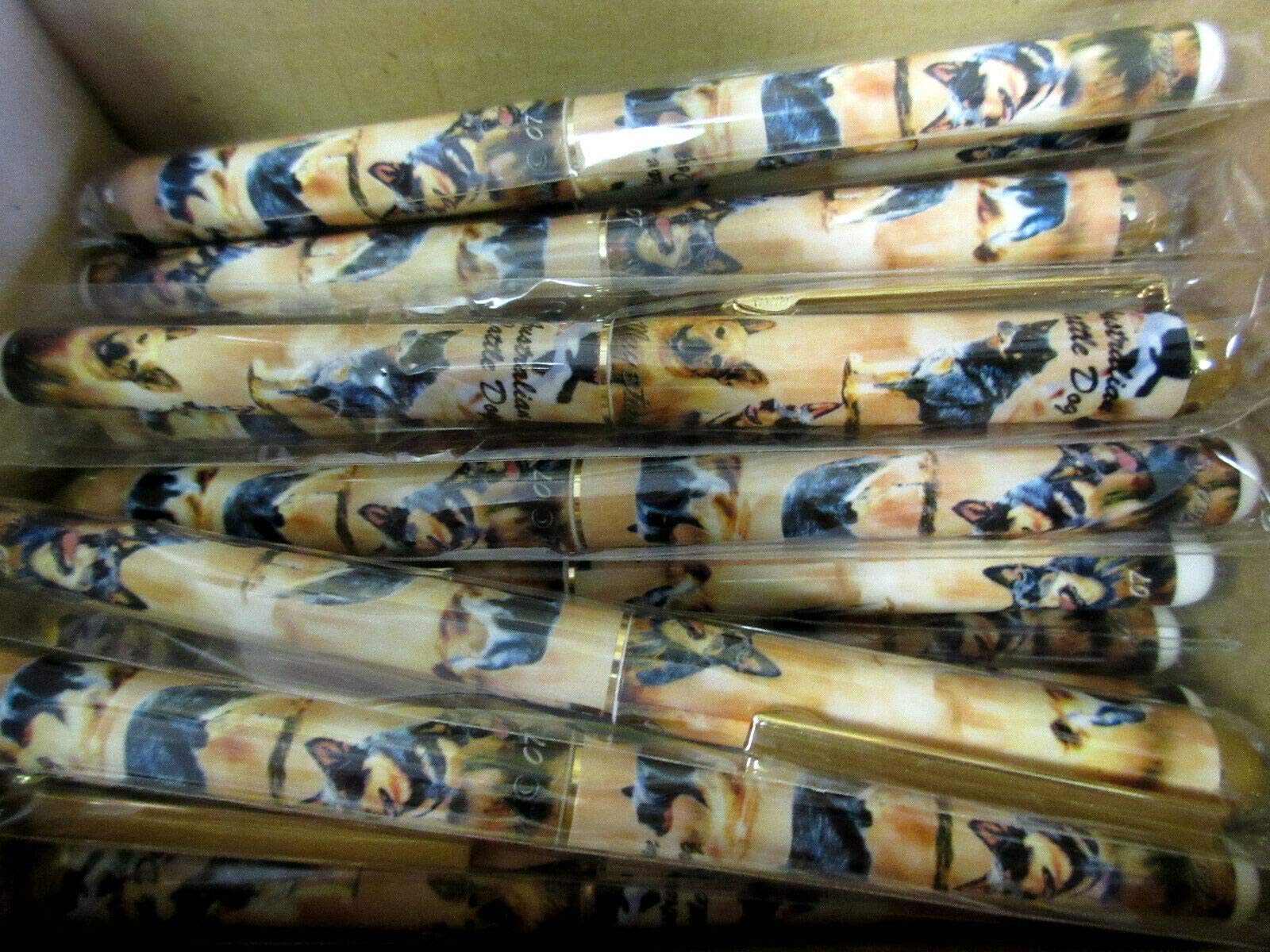 Premium Australian Cattle Dog Design Ballpoint Pens - 50 Pack Bulk Wholesale - Perfect for Office, School & Gift Giving - Ruth Maystead Collection