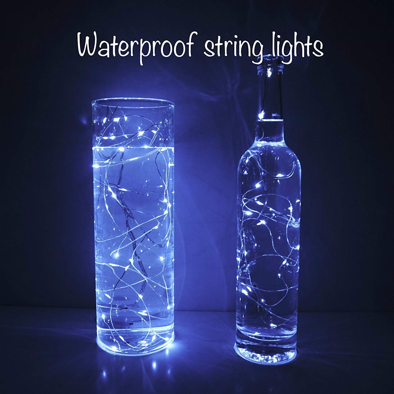 SunKite 18-Pack Fairy String Lights - 20 LED Waterproof Starry Firefly Lights with 3 Flashing Modes | Battery Operated Copper Wire Lights for DIY Party, Wedding, Christmas, Garden & Home Decor (Cool White) - Perfect for Indoor and Outdoor Festive Lighting