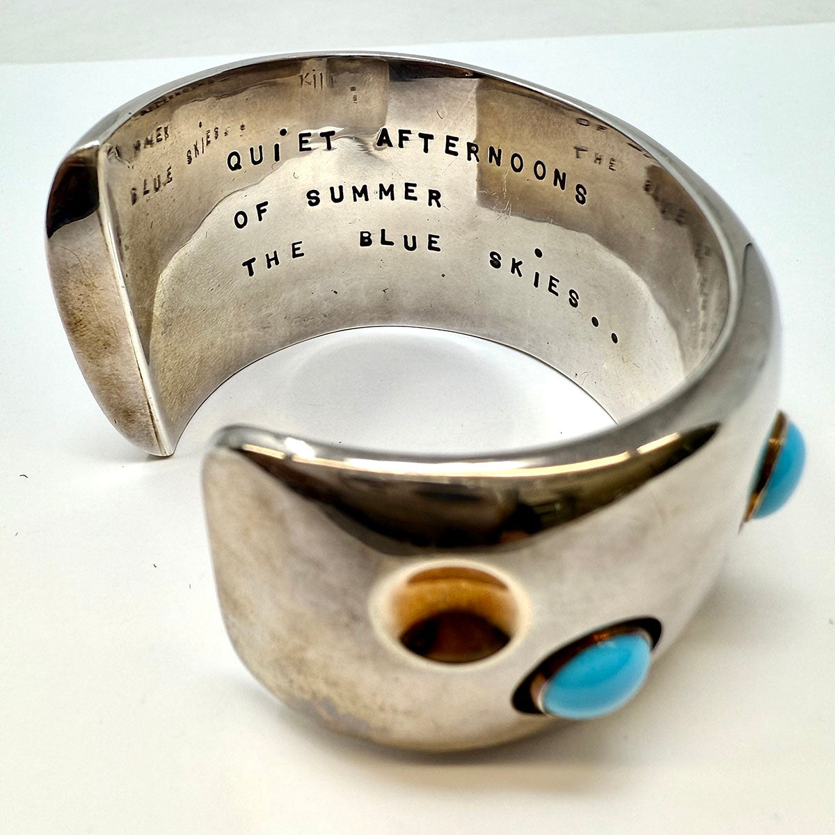 Sterling Silver Cuff Bracelet with Genuine Turquoise Stone - Elegant Boho Jewelry for Women - Perfect for Everyday Wear, Gifts & Special Occasions