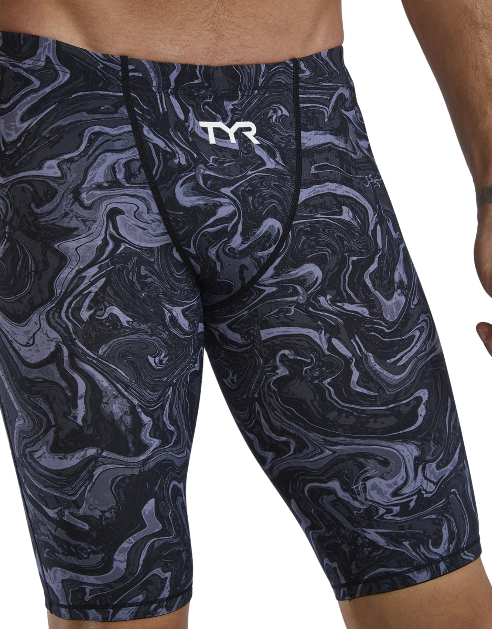 Thresher Hyperblitz Swim Jammer Limited Edition - Titanium Black | High-Performance Competitive Swimwear for Men & Women | Perfect for Lap Swimming, Training & Triathlons