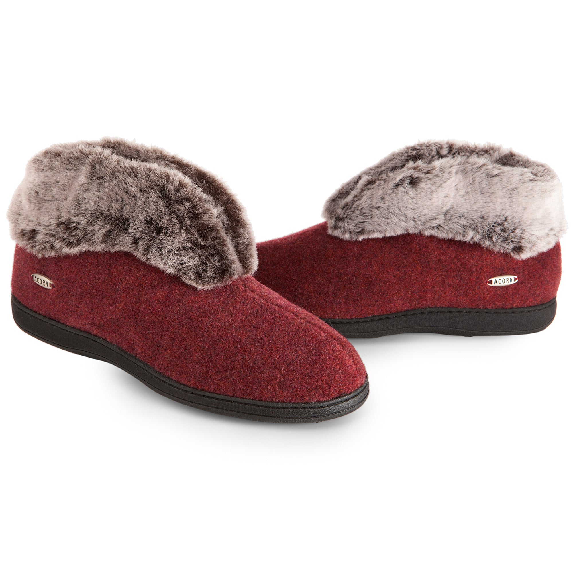 Women's Warm Faux Fur Chinchilla Bootie Slippers - Cozy Indoor/Outdoor House Shoes with Non-Slip Sole - Perfect for Winter, Home, Lounge & Quick Errands