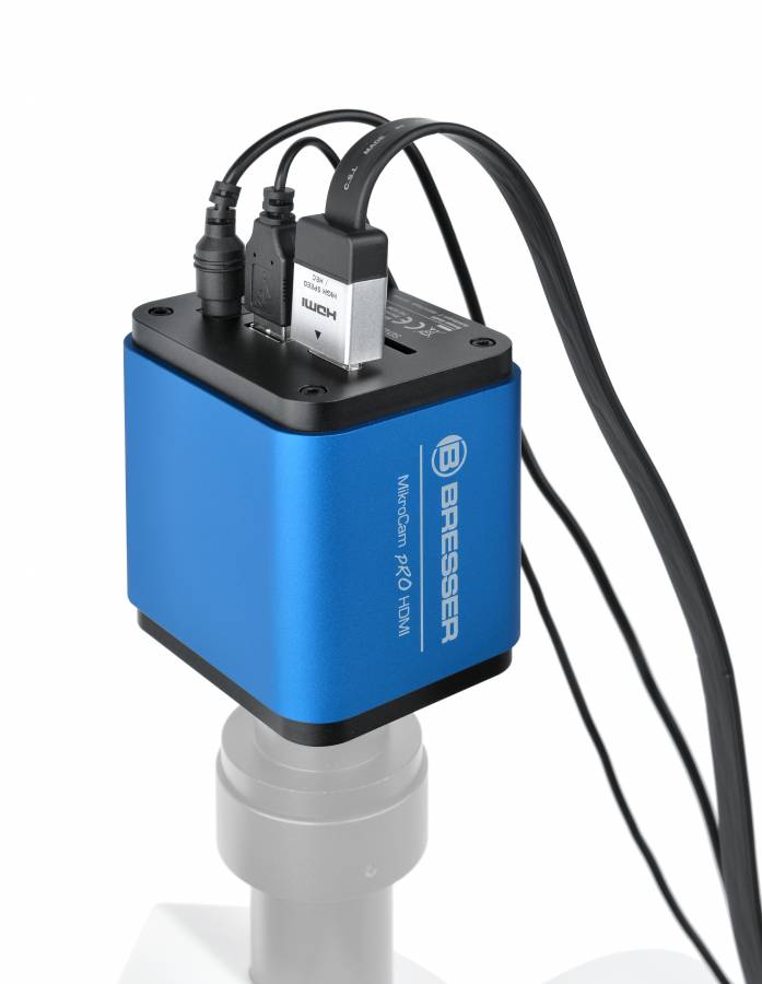 Bresser MicroCam PRO HDMI Digital Microscope Camera - 5MP, 1080p, USB & HDMI Output for Science, Research & Hobby Use