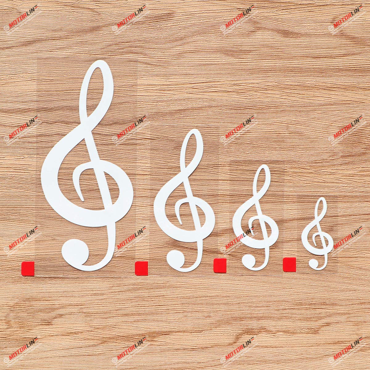 Treble Clef Vinyl Decal Stickers - 4 Pack (2