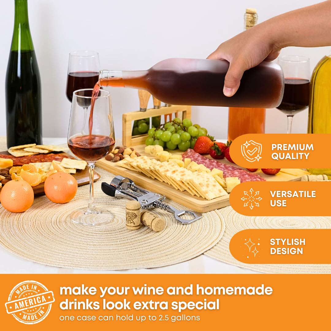 FastRack 6-Pack 750ml Clear Bordeaux Wine Bottles - Flint Flat-Bottomed Glass Bottles for Homemade Wine Making, Storage & Gifting (Corks Not Included) - Perfect for Winemaking Kits, Home Brewing & DIY Projects