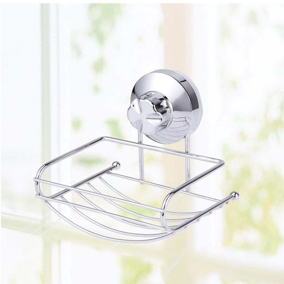 Stainless Steel Shower Soap Holder with Strong Suction - Rustproof Soap Dish for Bathroom, Kitchen, Gym & Travel - Cabilock Wall Mount Soap Dispenser for Shower Caddy Organization