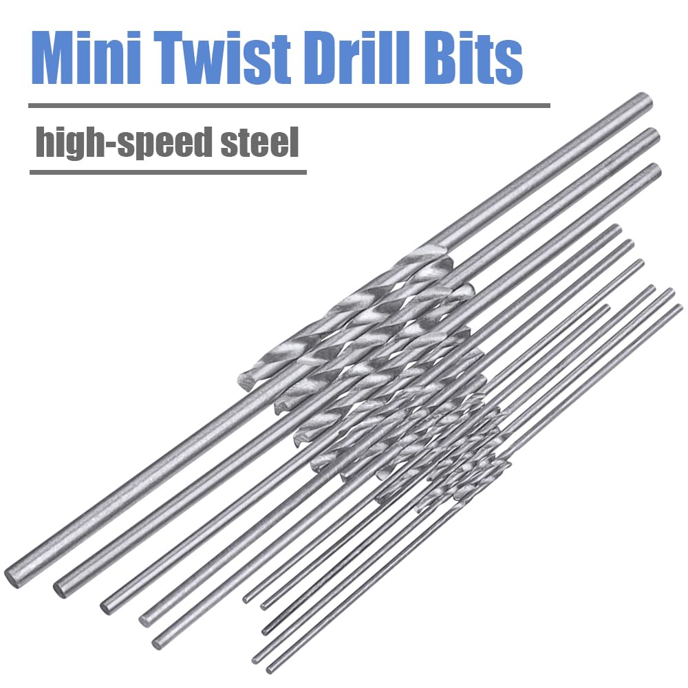 Mesee 20-Piece HSS Mini Micro Drill Bit Set (0.3-1.6mm) - High-Speed Steel Precision Twist Drill Bits for DIY, Jewelry Making, Watch Repair & Electronics Projects - Rotary Tool Accessories Kit