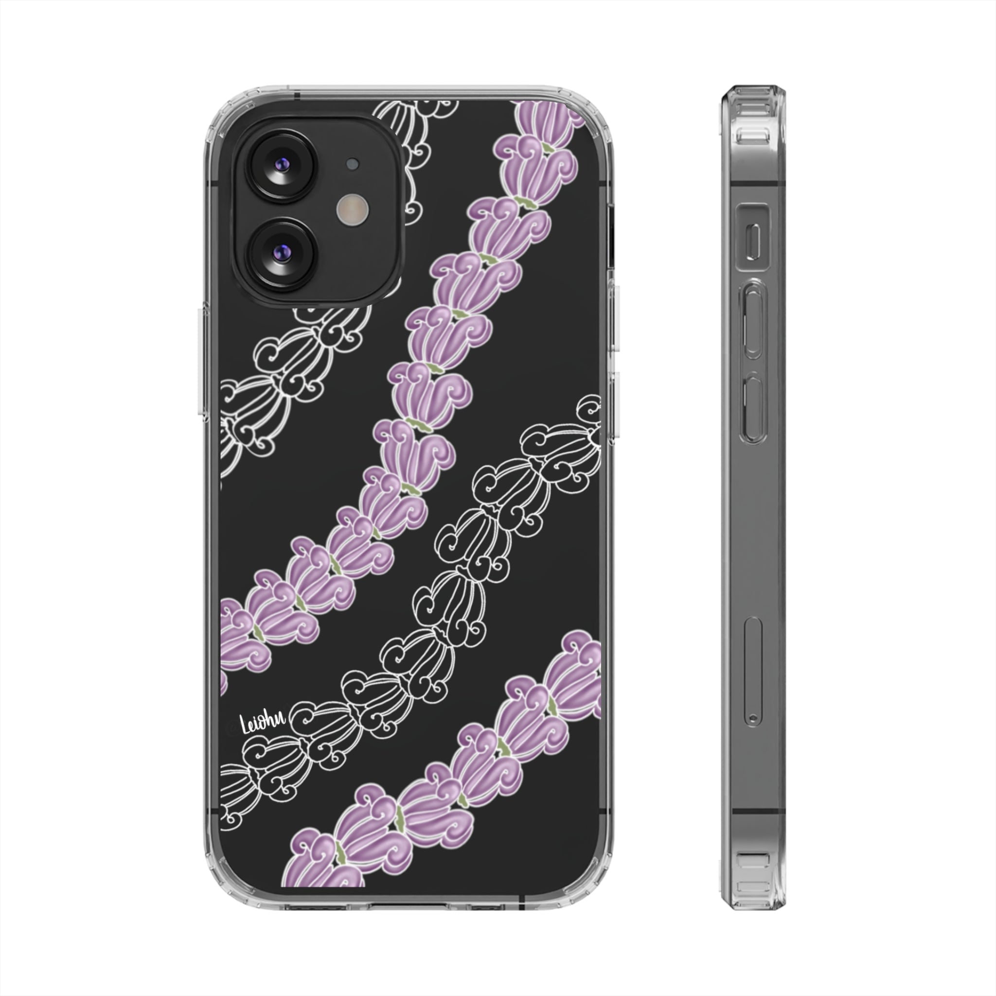 Royal Crown Lei Clear Phone Case - Durable Protective Cover for iPhone & Samsung - Perfect for Hawaiian Luau Parties, Beach Vacations & Themed Events