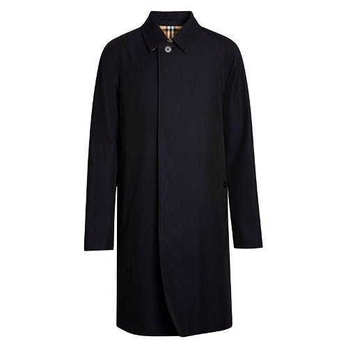 BURBERRY Men's Black Overcoat Coat | Classic Wool Trench Coat for Men | Formal & Casual Winter Outerwear