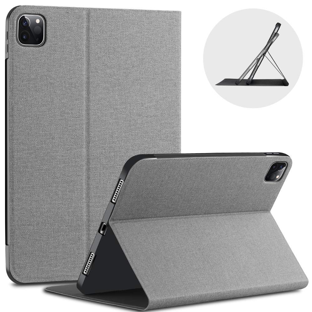 X-Level Slim Lightweight Shockproof TPU Case for iPad Air 5th Gen (2022) & iPad Air 4th Gen (10.9 Inch) - Protective Smart Stand Cover with Soft Back, No Auto Sleep/Wake (Gray) | Perfect for Work, Travel & Daily Protection