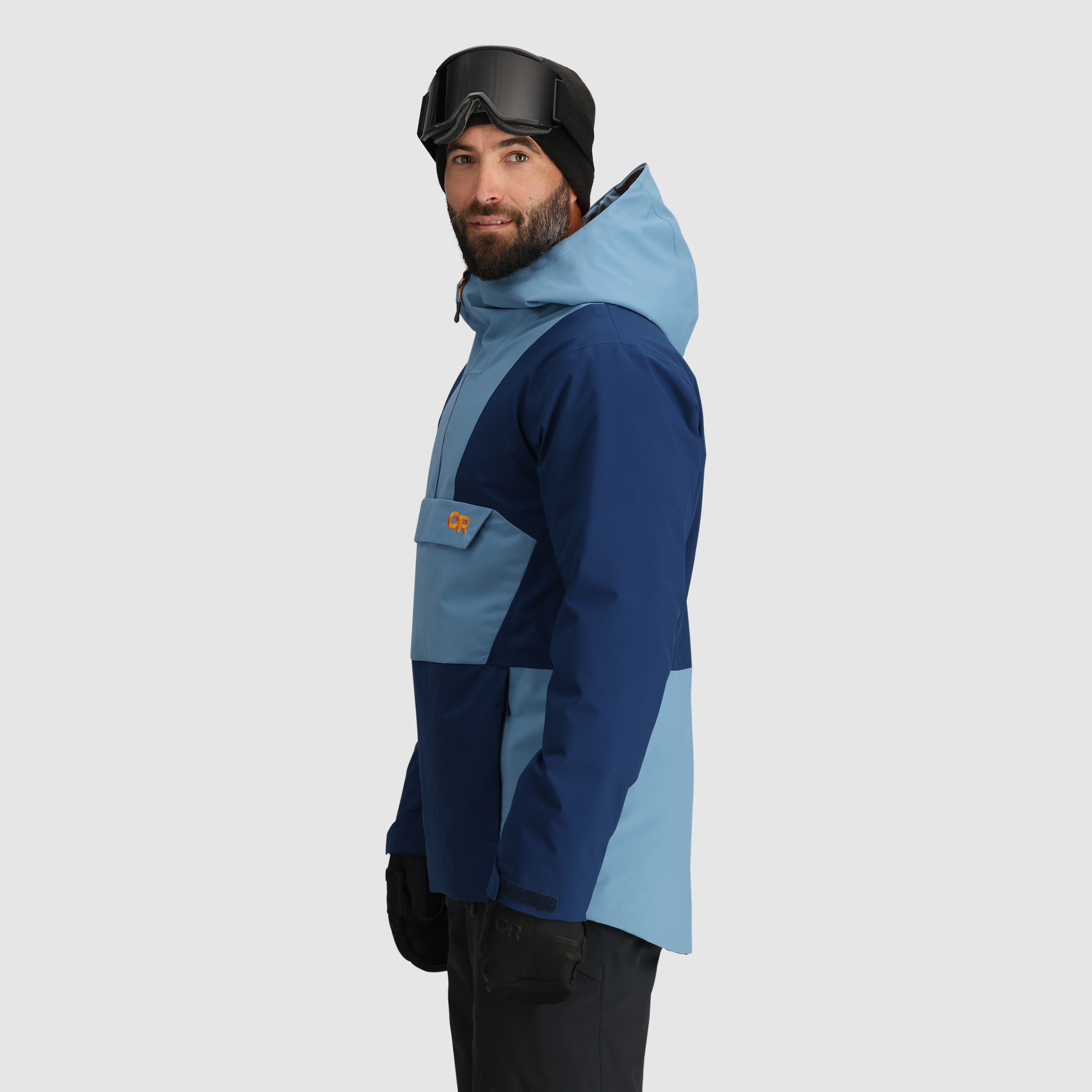 Men's Waterproof Snowcrew Anorak Jacket - Winter Windproof Ski Coat for Outdoor Hiking & Snowboarding